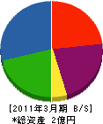 江川組 貸借対照表 2011年3月期