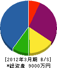 藤中電設 貸借対照表 2012年3月期