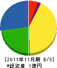 中央総合設備 貸借対照表 2011年11月期