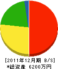八木沢建設 貸借対照表 2011年12月期