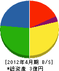 西日本企業 貸借対照表 2012年4月期