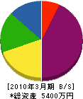 迫田工務店 貸借対照表 2010年3月期