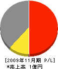戸田設備工業所 損益計算書 2009年11月期