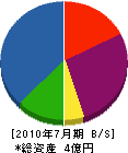 野田産業 貸借対照表 2010年7月期