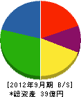 花田工務店 貸借対照表 2012年9月期
