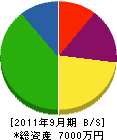 池田建設 貸借対照表 2011年9月期