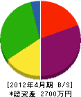 竹内工務店 貸借対照表 2012年4月期
