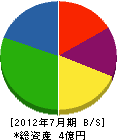太閤堂 貸借対照表 2012年7月期