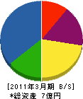 竹沢産業 貸借対照表 2011年3月期