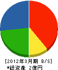 束田建設 貸借対照表 2012年3月期
