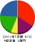 鈴木組 貸借対照表 2011年7月期