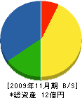 浦松建設 貸借対照表 2009年11月期