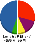 渡辺組 貸借対照表 2013年3月期
