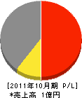 松田建装 損益計算書 2011年10月期