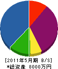 広山電設工業 貸借対照表 2011年5月期