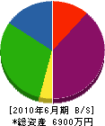 赤坂造園 貸借対照表 2010年6月期