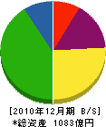 静岡瓦斯 貸借対照表 2010年12月期