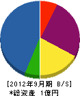 橋本設備工業 貸借対照表 2012年9月期