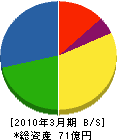 大阪サニタリー金属工業（同） 貸借対照表 2010年3月期
