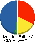 中島工業 貸借対照表 2012年10月期