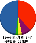 清田工業 貸借対照表 2009年3月期