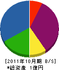 髙吉工務店 貸借対照表 2011年10月期
