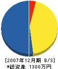 西日本住宅設備販売 貸借対照表 2007年12月期