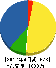丸愛内藤設備 貸借対照表 2012年4月期