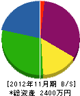 新潟上下水 貸借対照表 2012年11月期