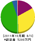 山田建設 貸借対照表 2011年10月期