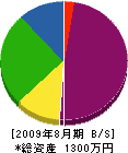 木村電設 貸借対照表 2009年8月期