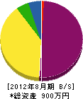 益田塗装店 貸借対照表 2012年8月期