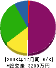谷垣組 貸借対照表 2008年12月期