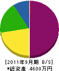 伊藤鉄工 貸借対照表 2011年9月期