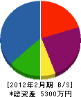 日本インテリア 貸借対照表 2012年2月期