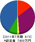 紫藤 貸借対照表 2011年7月期