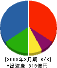 佐藤渡辺 貸借対照表 2008年3月期
