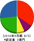 渡邊興業 貸借対照表 2010年9月期
