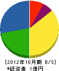 岡田造園建設 貸借対照表 2012年10月期