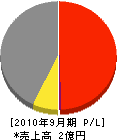 岩坂鐵工 損益計算書 2010年9月期