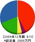 佐田建設 貸借対照表 2009年12月期