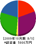 松雪重設 貸借対照表 2009年10月期