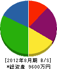 金沢工務店 貸借対照表 2012年8月期