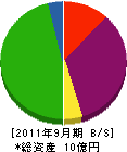 湘南アーキテクチュア 貸借対照表 2011年9月期