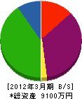 山田建材 貸借対照表 2012年3月期