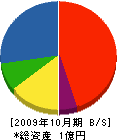 マナベ 貸借対照表 2009年10月期