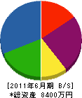 米田水道 貸借対照表 2011年6月期