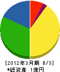 日本宣伝 貸借対照表 2012年3月期