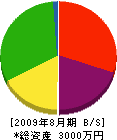 三浦土木 貸借対照表 2009年8月期