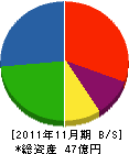 渡辺組 貸借対照表 2011年11月期